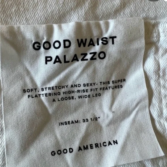 Good American Palazzo White Jeans - Picture 3 of 5